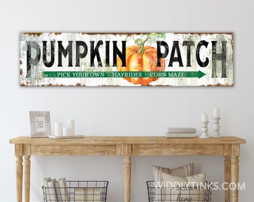 Vintage Pumpkin Patch Fall Sign
