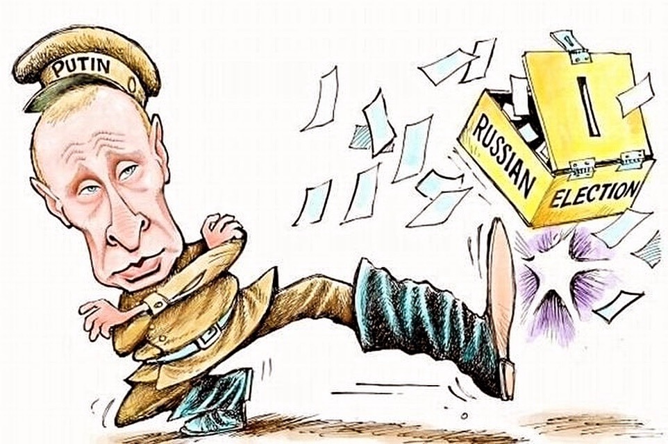 Западные сми о выборах. Иностранные карикатуры. Карикатуры на Путина. Иностранные карикатуры на Путина.