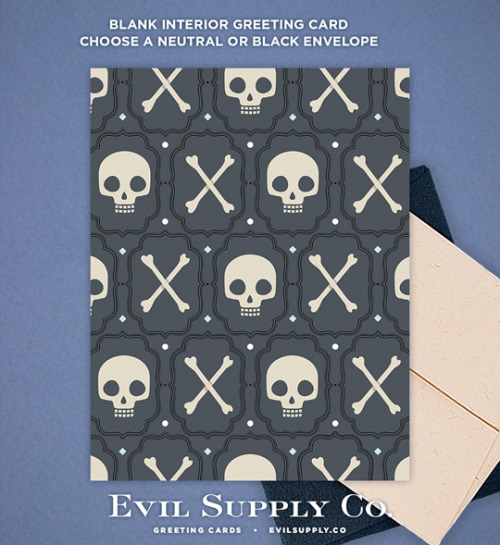 Skull and Bones icons greeting card ($2.50)A perfect card for simple notes and quick updates. Keep a