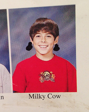 louiswilliams:  my public school used to have a yearbook committee and me and my friends really hated some guy from 5th grade because he used to always tease us so we changed his name to milky cow in the yearbook (they ended up having to go over every