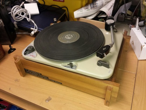 Thorens TD 135 Turntable, 1961. Unfortunately, the tone arm crotch is missing.