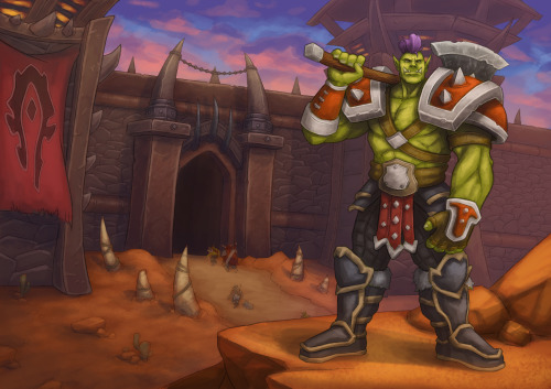 Orgrimmar Orc Illustration done for client. If you want me to draw your characters hit me up! Source