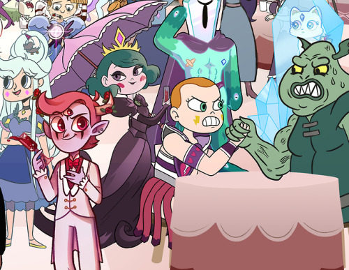 “Welcome Back, Star!” Collab by 24 Artists From Star Vs. DiscordOrganized by Prismatic@Discord, this is an art collaboration between two dozen amazingly talented artists on Star Vs. Discord, showing a party at Mewni Castle with everyone celebrating