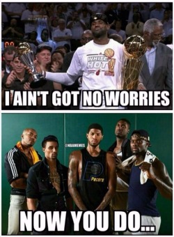 thenbamemes:  What’s stopping the Miami Heat from a #3Peat? #TheIndianaPacers.