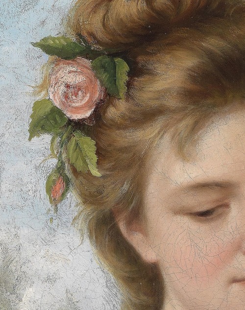 ollebosse:  T. Mazzoni, Girl With Roses (Detail) Oil on canvas,
