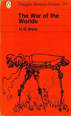 magictransistor:  H.G. Wells. The War of the Worlds. Penguin Books. 1964. Cover drawing by Virgil Burnett first published in Penguin 1946, 1960s reprint pictured.     