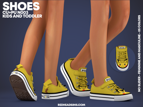 redheadsims-cc: CU+PU SHOES N003 | NO SLIDER | KIDS AND TODDLER NEW MESHCompatible with HQ ModCatego