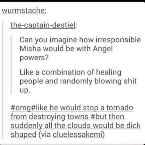 hannahruth990: Some Misha tumblr posts ☺️ Damn I love that man