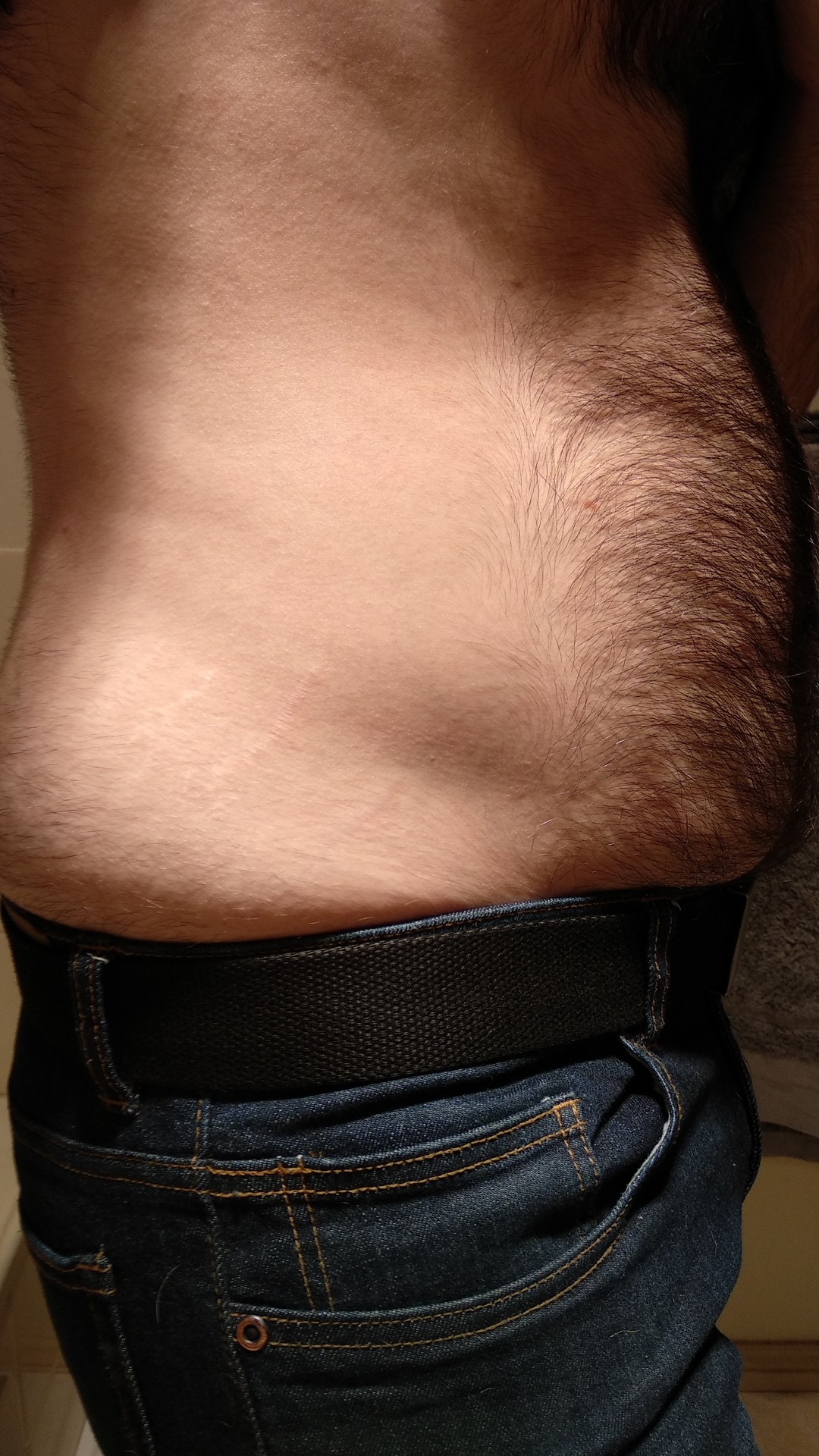 thingschange111: Stretching is good for you right? Like: Stretching your pants, Stretching