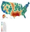 Distance to the nearest abortion clinic in USA