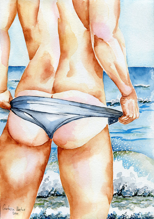 Goodvin Nerko watercolor painting “Playa los patos”http://stores.ebay.com/goodvinnerko