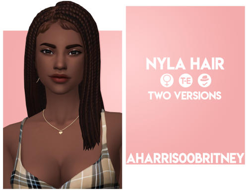 aharris00britney:Nyla HairBGCHat Compatible18 EA ColorsCustom Thumbnails for all filesTerms Of UseTw