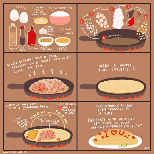 japanloverme:Every otaku knows that when it comes to food, omurice is one of the surefire ways to ge