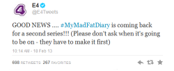 prevmadfatdiary-blog:  Great news guys! My Mad Fat Diary has been renewed for Season 2! [x] 