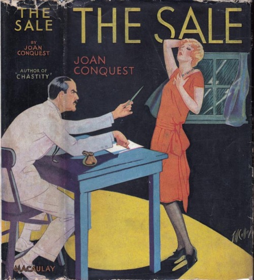The Sale. Joan Conquest. New York: The Macaulay Co., 1930. First edition. Original dust jacket.Roman