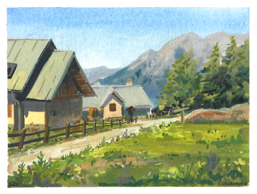 More Pleinair Mountain Paintings From Last Week As I Was In The French Alps! Pleinair Is Hard And I Havent