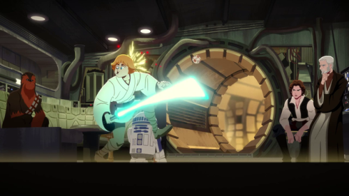 gffa:Some of my favorite micro-expressions from Luke’s lightsaber training in Galaxy of Adventures +