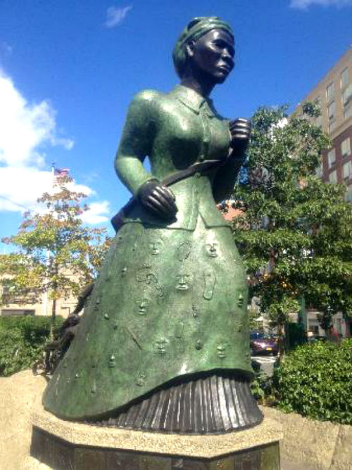 I walk by the Harriet Tubman Sculpture by Alison Saar almost everyday , that was before the Quaranti