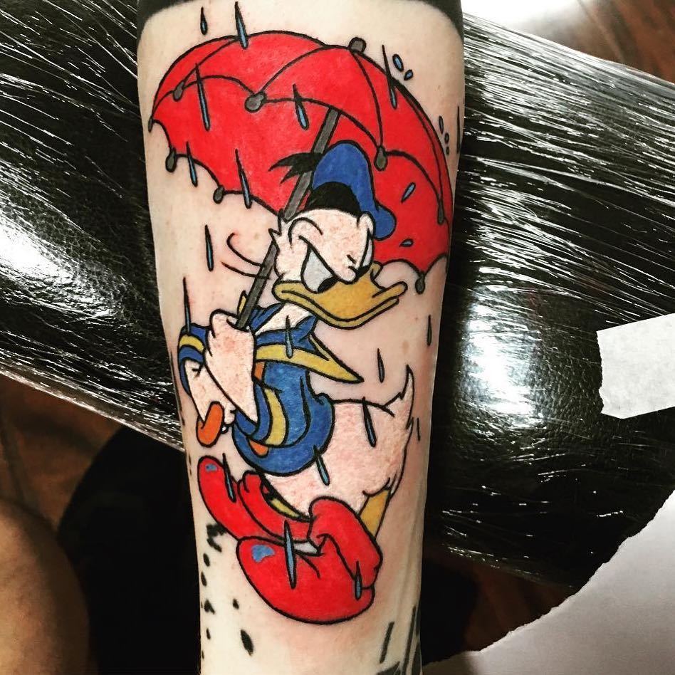 Mom said it was okay to get a Donald Duck tattoo  so I did  9GAG