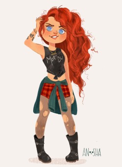 Foxville:  Disney Modern Aumerida Is Still A Rowdy Tomboy; She Loves To Ride Horses