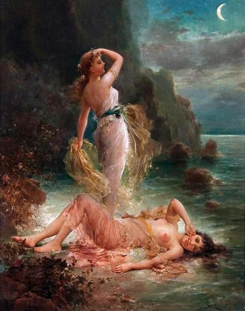 anachronome: die-rosastrasse: Hans Zatzka Austrian, 1859-1945 “Water Nymphs “ : bab