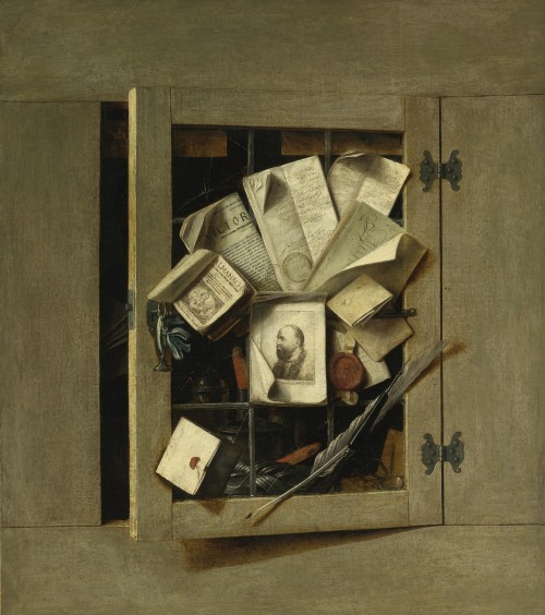 art-and-things-of-beauty:Cornelis Norbertus Gijsbrechts (active 1659-after 1683) - Trompe L'oeil of 