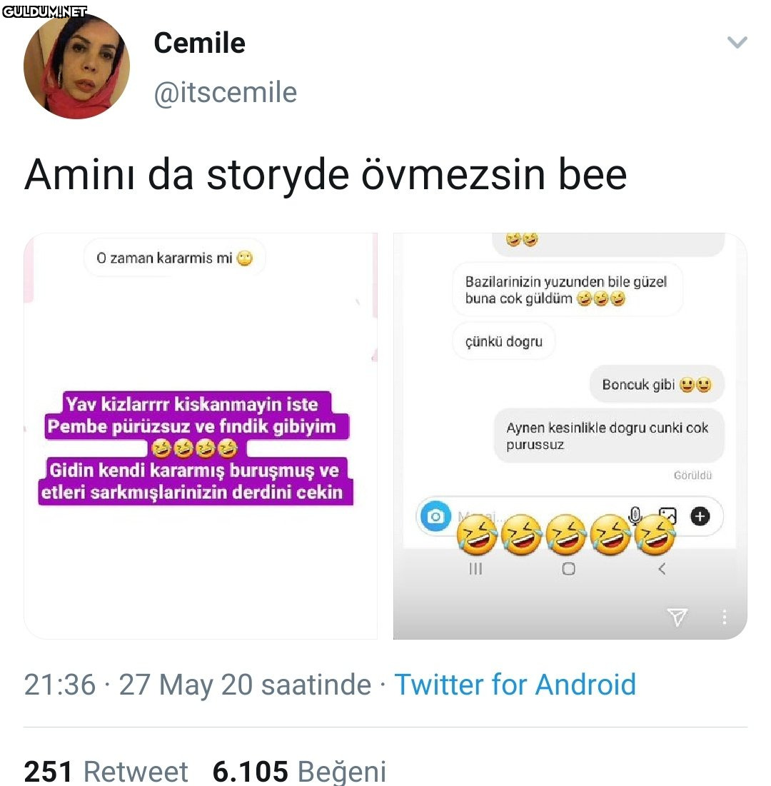 Cemile @itscemile Aminı da...