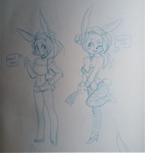 apinchofvanilla:First of the bunch, Meet Arielle the bunny. ‘course i had to put her in a bunny girl suit too. :V