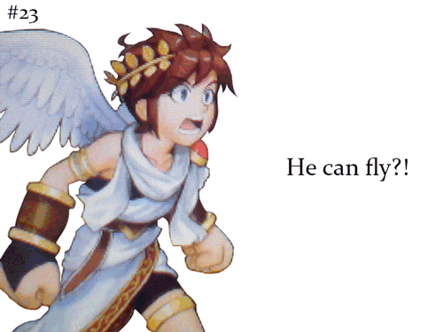uprising-rambles:   #023 (Pit) “He can fly?!”(Palutena) “I think the only one
