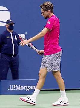 thiem-tastic:Some angles of Dominic Thiem in the match vs Medvedev - 2020 US Open