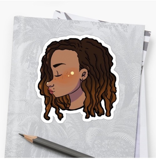 New stickers available on my Redbubble store! ✨ I could never find a lot of stickers that had girls 