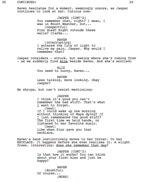 Hey, guys!THANK YOU SO MUCH. Because of you, we’ve been renewed for a fourth season! We couldn’t be happier or more grateful.Each week, we like to thank you with an excerpt of the most recent episode in script form… and in the midst of all