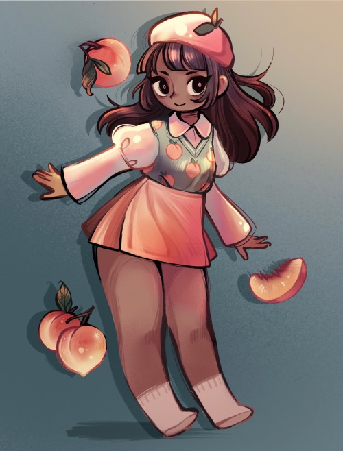 Peach Girl Fresh From The Market, No Preservatives. I Sure Hope It Wont Mold Or Anything Like That, Golly