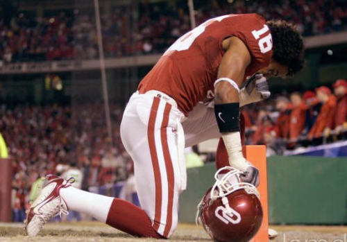 Tebowing before there was Tebow.  