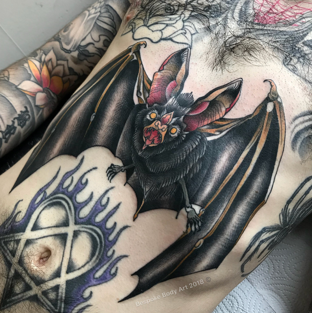 50 Traditional Bat Tattoo Designs For Men  Old School Ideas  Bat tattoo Traditional  tattoo Trendy tattoos