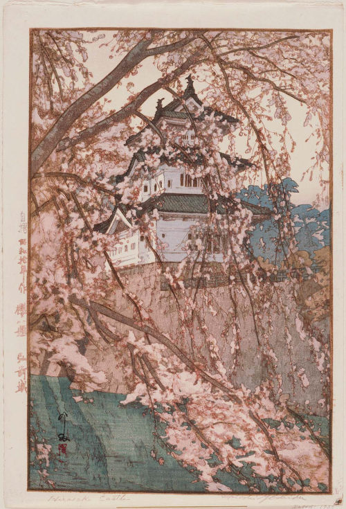 quartetfortheendoftime:Hirosaki Castle (Hirosaki jô) from the series Eight Scenes of Cherry Bl