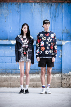 koreanmodel:  Choi Sora and Nam Joo Hyuk by Kim Tae Kyun for Adidas Originals S/S 2014 Korea