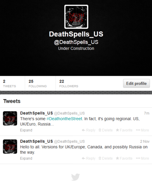 We&rsquo;re forming street teams to support Death Spells. Also, associated forum is thehypnotice