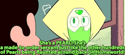 stevenuniverseconspiracies:  Well, you can belong to ME for now.HA! A Peridot with a Pearl! What would they say back home?!   actually I wana know what they would say DX&gt;