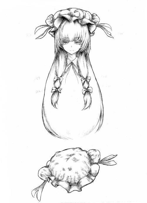and today is patchouli.welp here she is, there is another ink drawing that i made for her&hellip;but