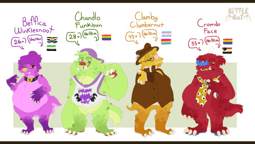 bittlestofbats:Grumpuses redesigns for my Bugsnax AU Snaxucopia.  Weeee, I’m only gonna post this se