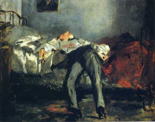 artist-manet:The Suicide, 1880, Edouard ManetMedium: oil,canvas