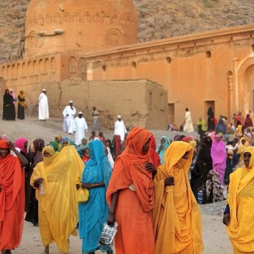 forafricans:Hadendoa women pour out of the Kassala Mosque. Kassala, Sudan. ©Christophe Cerisier