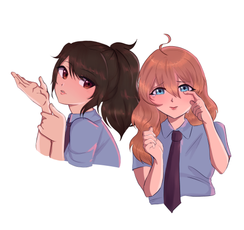 more oc posting because i love them…. kasumi (left) and kana (right)