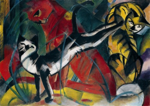 Franz Marc - Drei Katzen groß (1913)