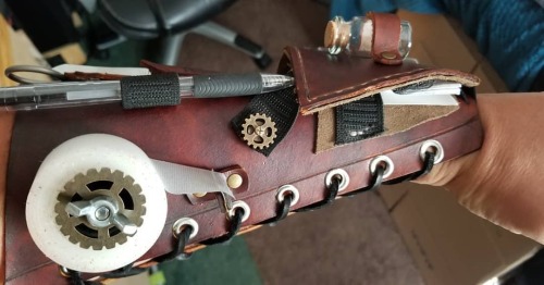 Finished, sold, and mailed the steampunk medical bracer a customer wanted. This is a rebuild of the 