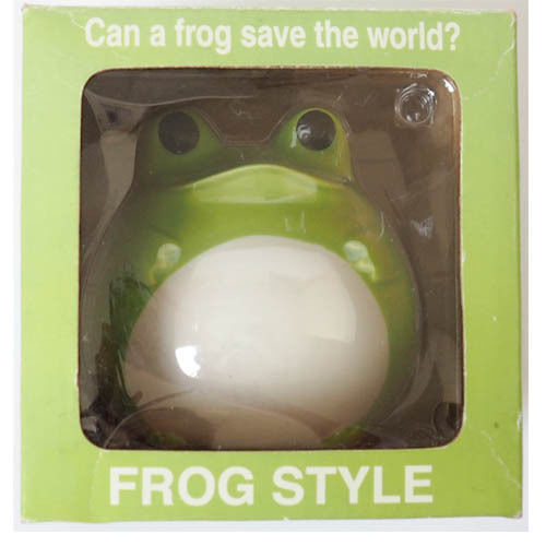 toadschooled:Bandai Frog Style pottery piggy bank, 2002