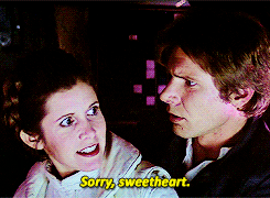 themiddleliddle:    #so fun fact: watch han’s lips during the scene #carrie fisher was going through some stuff during the filming of empire (assuming pre-bi-polar diagnosis) #so she kept forgetting her lines #and harrison ford kept feeding them