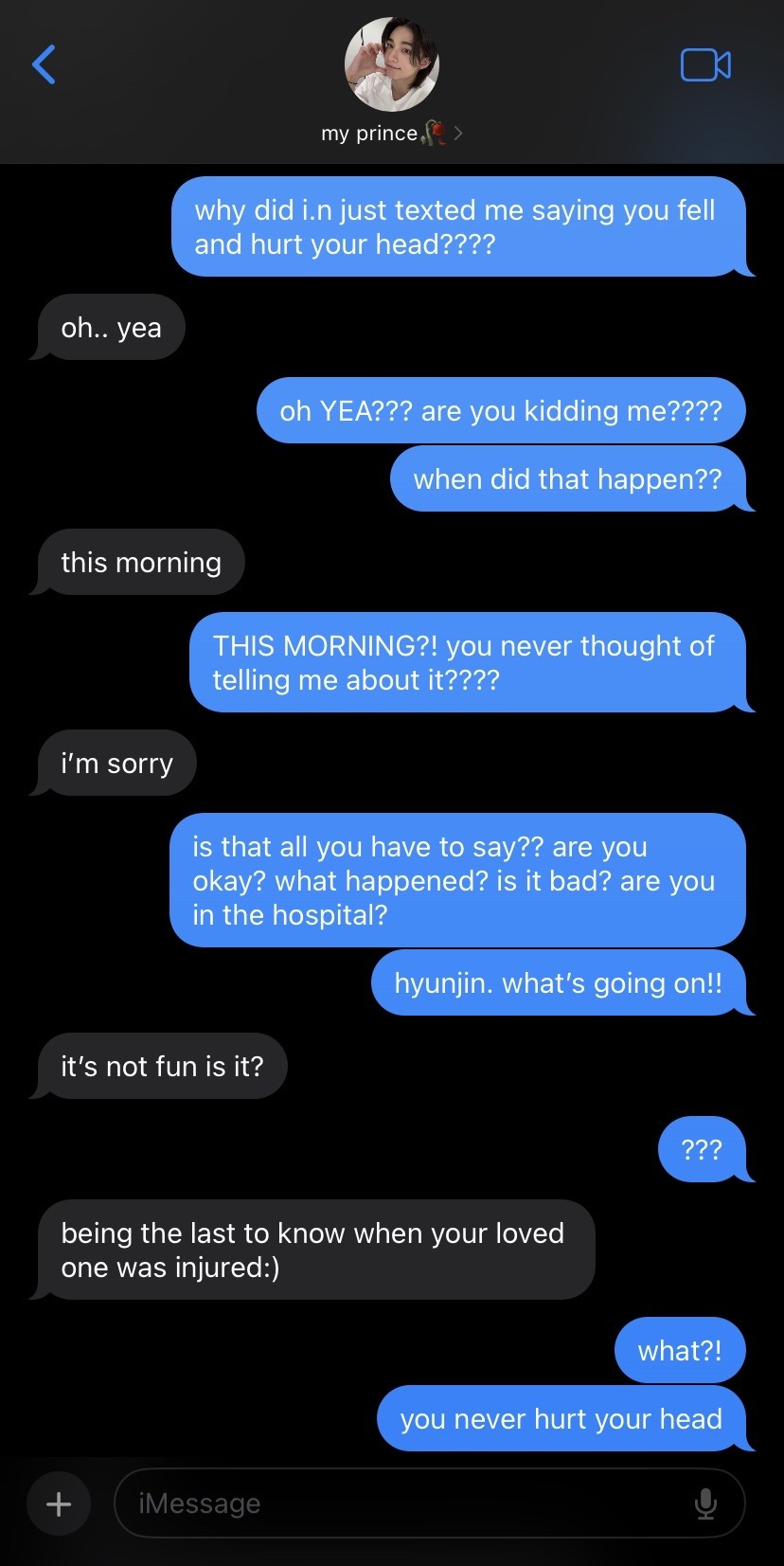 Skz Texts They Find Out You Fainted From Another Member