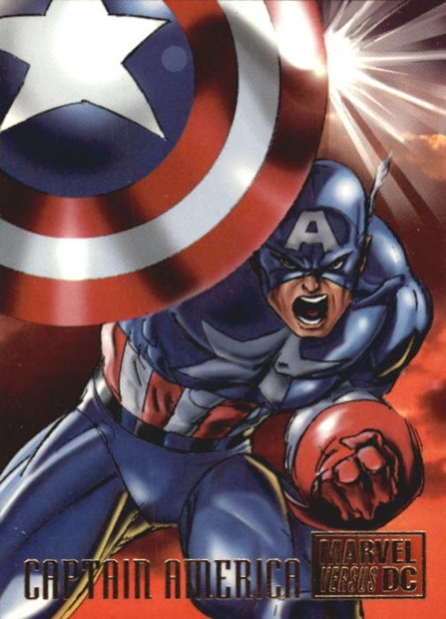 comicbooktradingcards:Marvel vs DC - Series 1 (1995)#2 Captain America